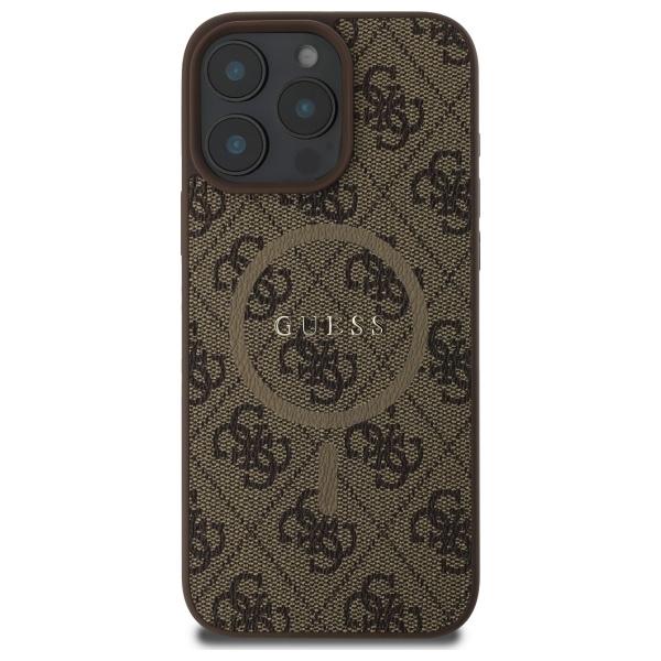 Guess Guhmp16Xg4Gfrw Iphone 16 Pro Max 6.9 Brązowy/Brown Hardcase 4G Ring Classic Logo Magsafe