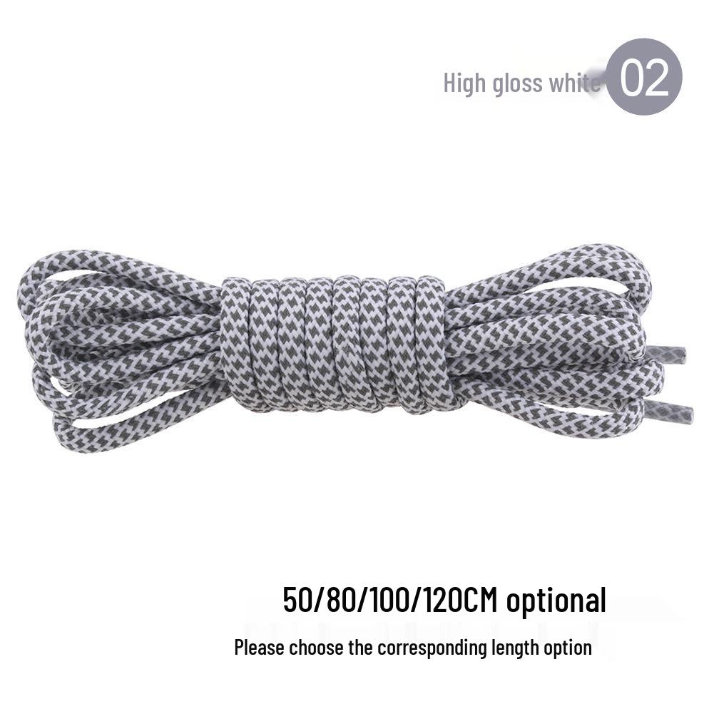 17 Reflective Round Fluorescent Shoelaces for Casual Basketball Shoes