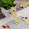 1PC New Cartoon Cute Cats Bookmark Gold-plated Book Folder Metal Label Student Gift Animals Stationery School Supplies