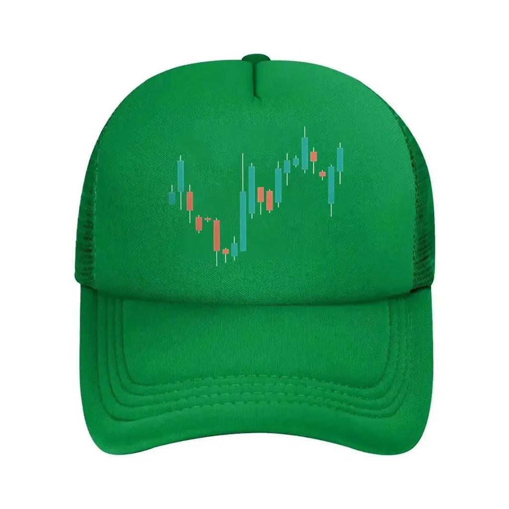 Börsenkurs Finanzen Inspiriertes Markttrend-Design Netz-Baseballkappe