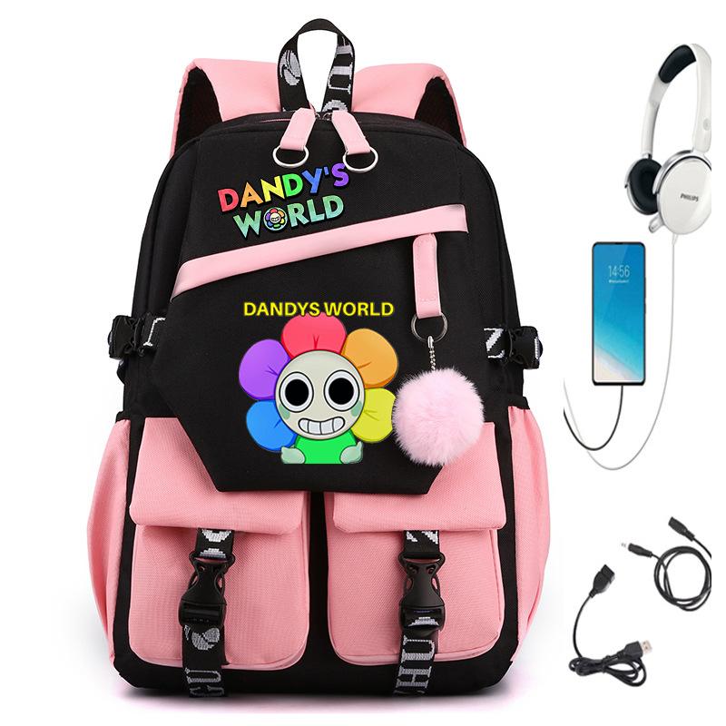 Personalized Printed USB Backpack, Large Capacity Korean Version of Trendy Primary and Secondary School Schoolbag