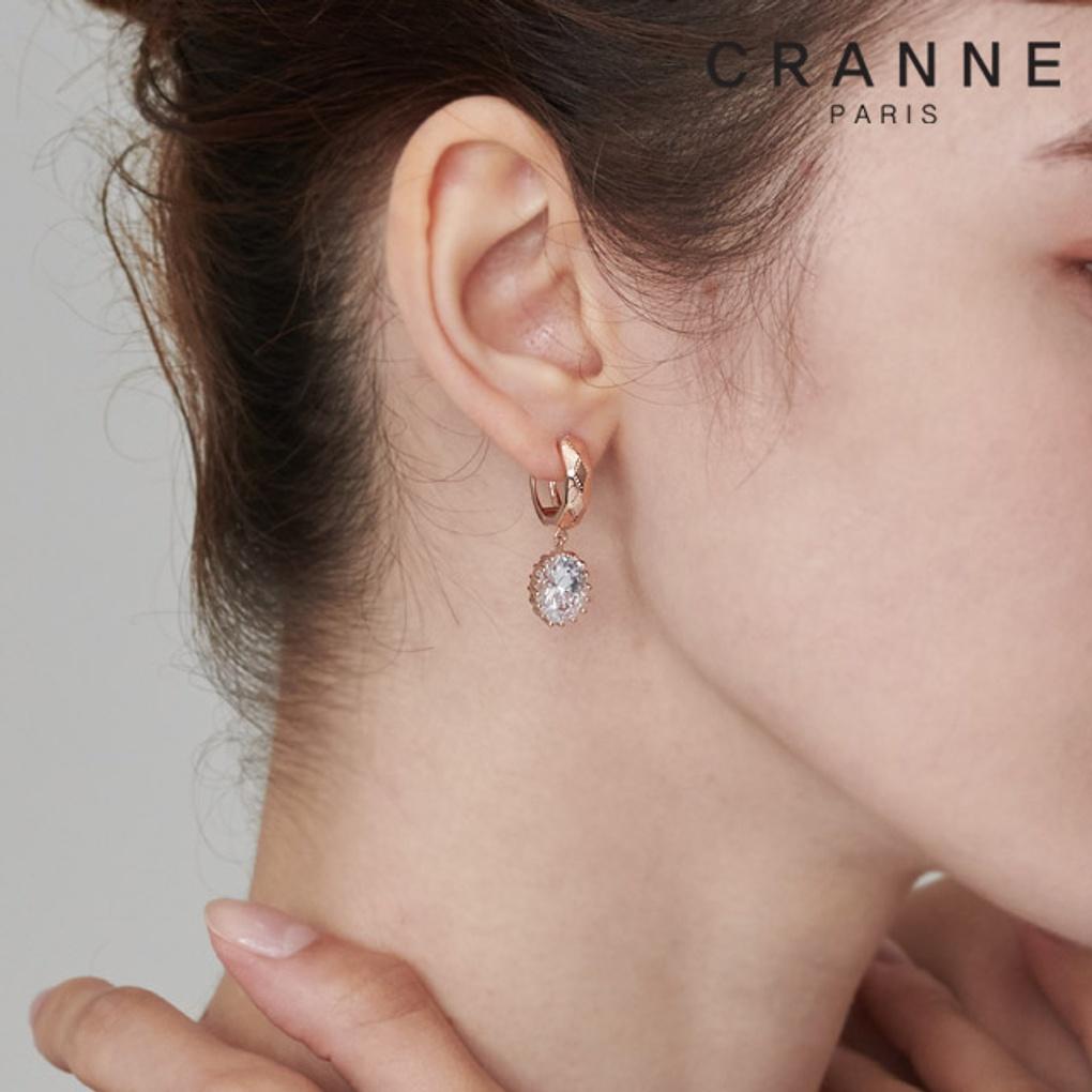 Cubic Drop One-Touch Earrings C24EB318