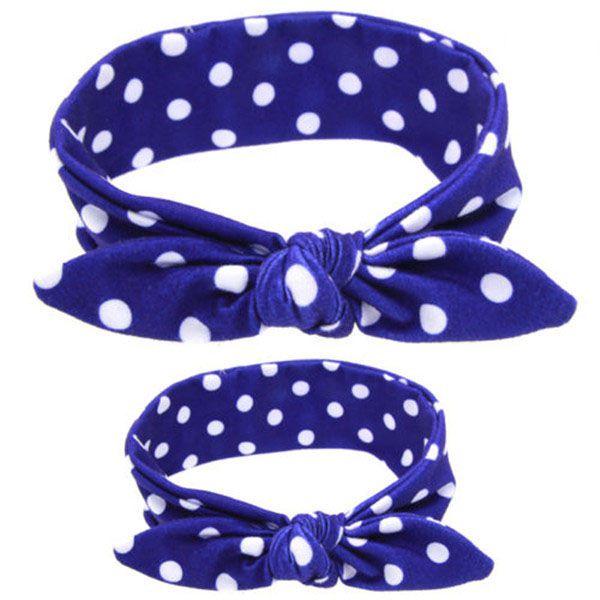 Elastic Headband 2pcs Cloth Bowknot Headband Mother And Daughter Matching Gift