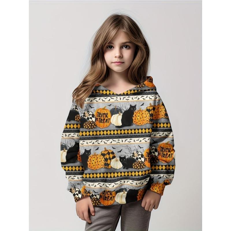 

Толстовки с капюшоном, великолепный 3D-принт черепа для девочек, пуловер, толстовка, удобная посадка, вечеринка на Хэллоуин, длинный рукав, детская одежда, топы для девочек 160CM