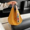 Large Capacity Woven Bag Women's New Lazy Wind Beach Bag Versatile Knitted Bag Commuter Shoulder Tote Bag