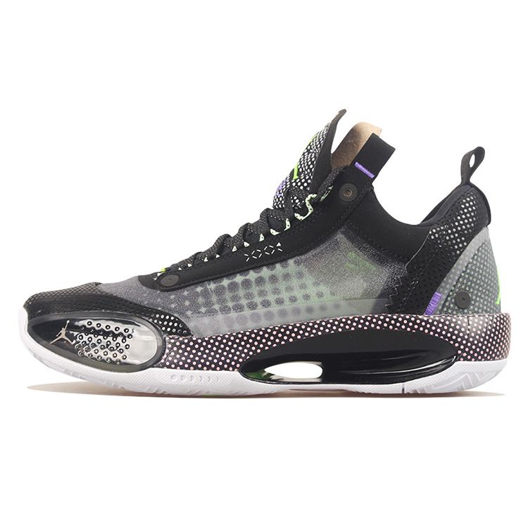 

Мужские кроссовки Air Jordan 34 Low PD PF Halftone Dots Black White Vapor-Green CZ7751-013