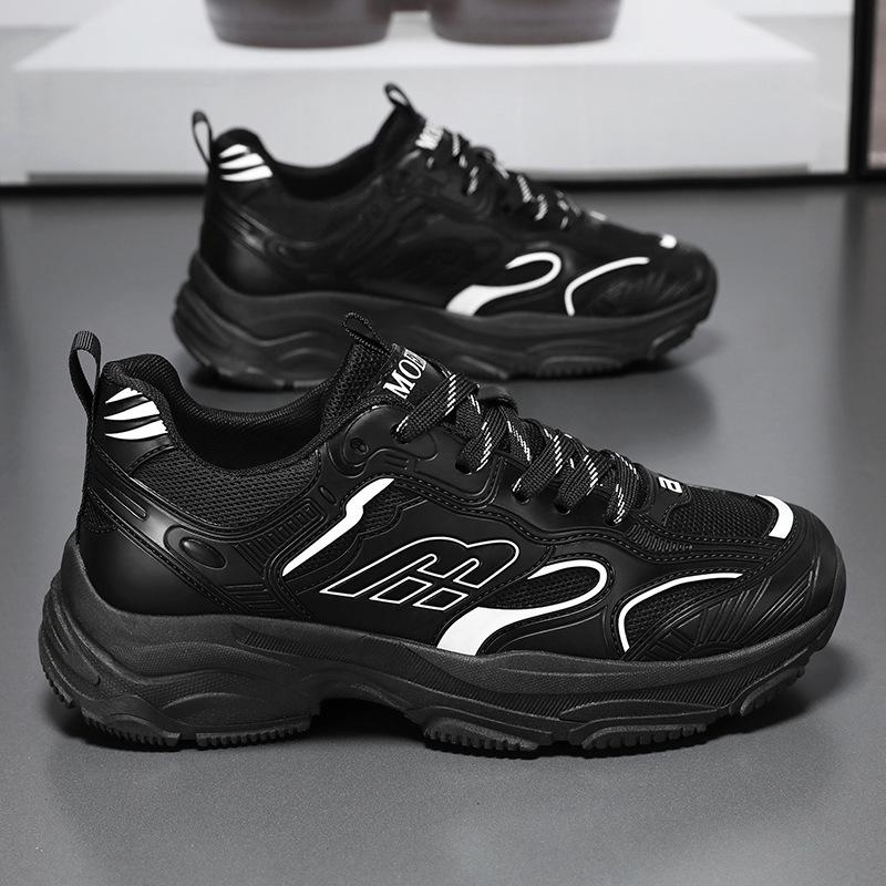 New Breathable Mesh Sports Shoes Korean Version Trendy and Versatile Thick Soled Casual Running Shoes