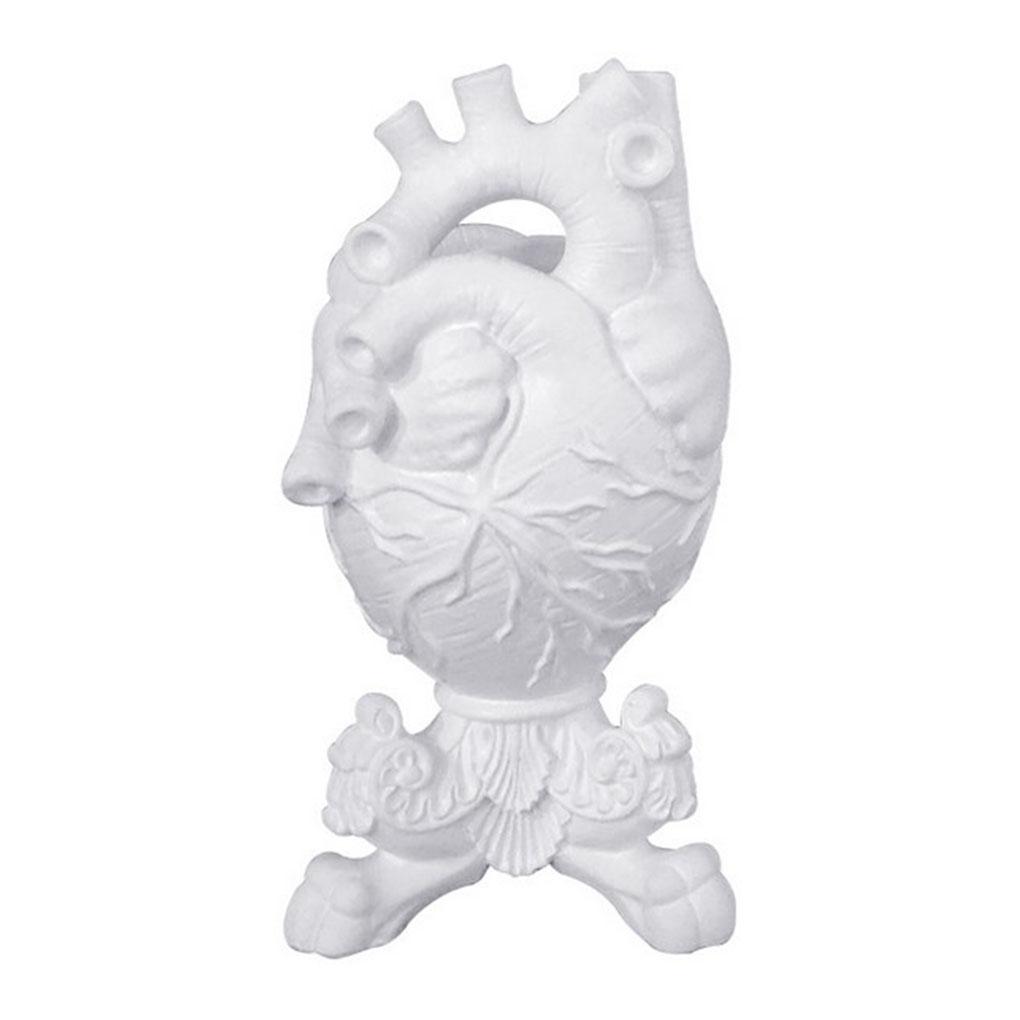 Flower Vase Heart Shape Flower Pot Resin Sculpture Decoration Ornament