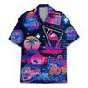 Retro Disco Music Cube Hawaiian Shirts For Men Galaxy Pop Skateboard Mens Hawaiian 80s 90s Shirts Short Sleeve Hip Hop Shirts