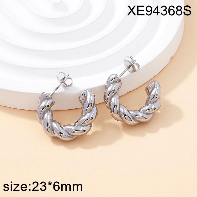 Gold-Plated Twist Spiral Earrings for Women - Luxurious and Versatile Fashion Hoops
