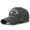 Pentagram Patch Washed Baseball Cap 1841 Embroidered Versatile Vintage Cap Faded Vintage Sun Cap