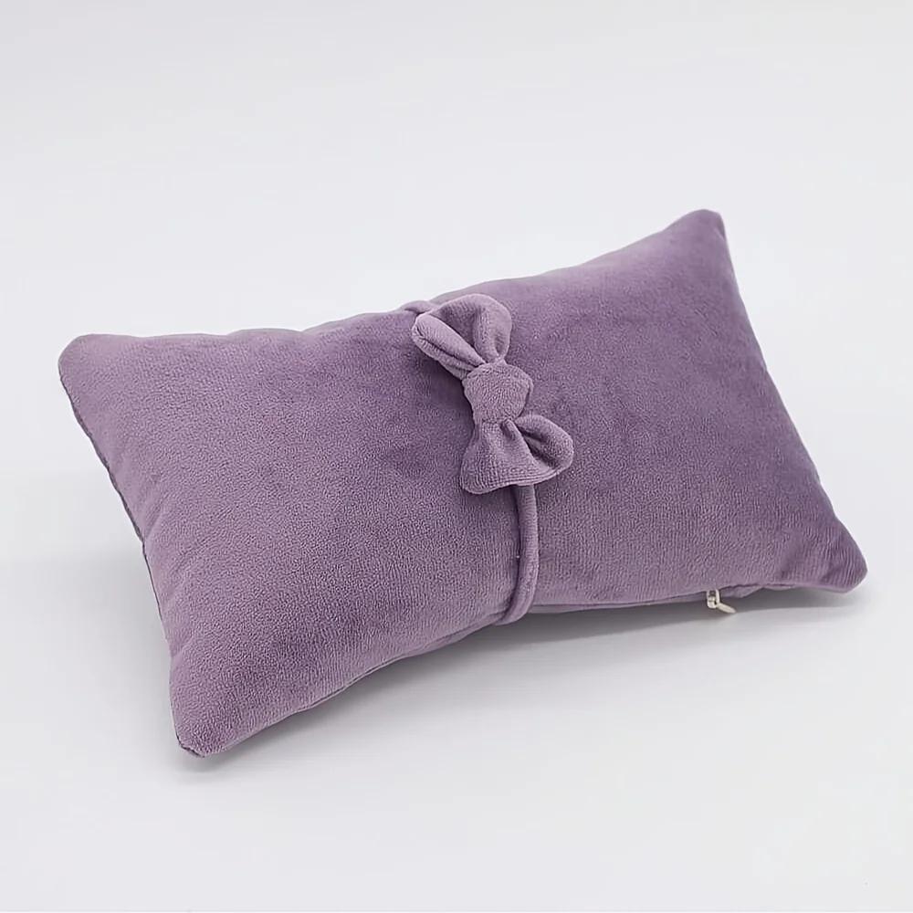 

Newborn Posing Pillows Bowknot Hairband Set - Photo Props with Bed Basket Cushion Practical Studio Shooting Backdrop Accessories фиолетовый