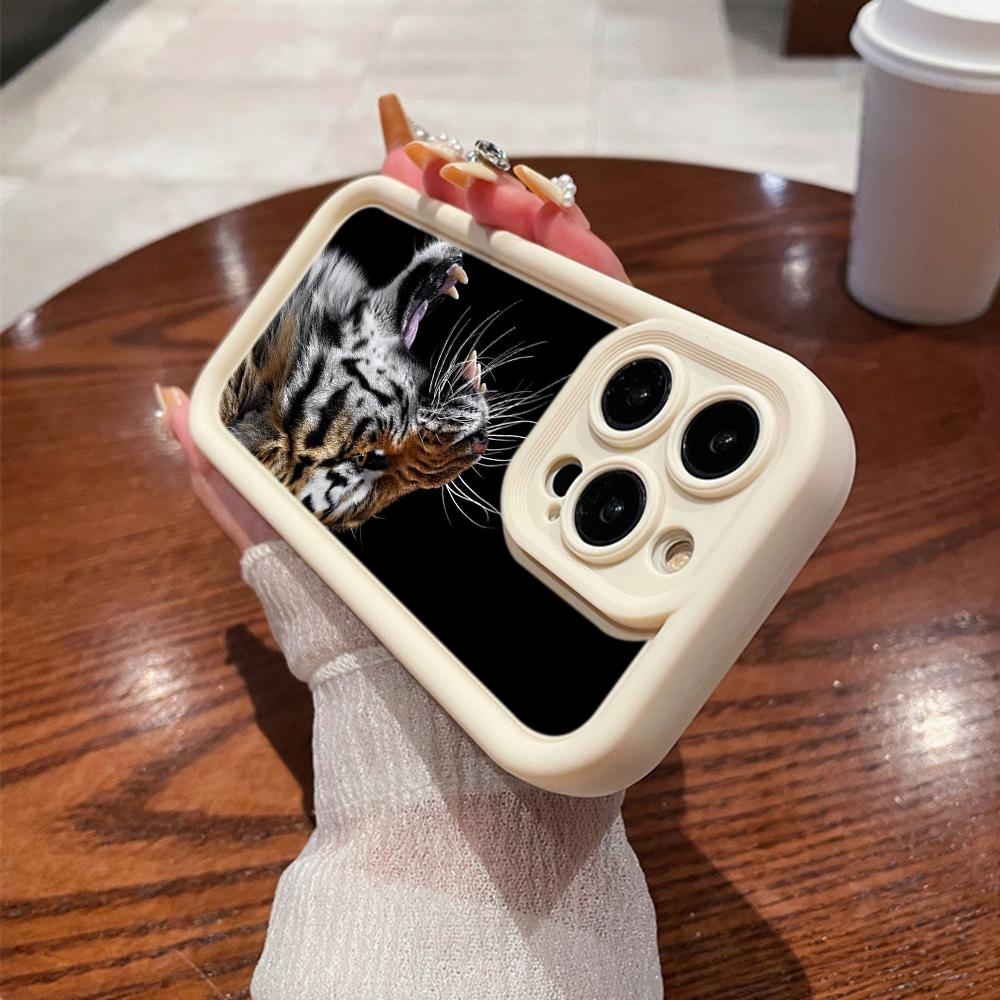 LZ30 Tiger Lion Cat Silicone Phone Case for Samsung A15 A35 S24 S23 Ultra S22 S21 Plus S20 FE A05 A06 A54 A55 A53 A14 M15 Shockproof Back Cover