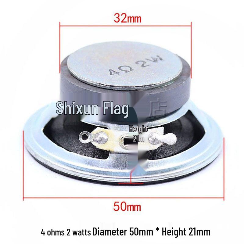 2-Inch Round 3W/5-10W 4 Ohm Speaker for Toys (35-67mm)