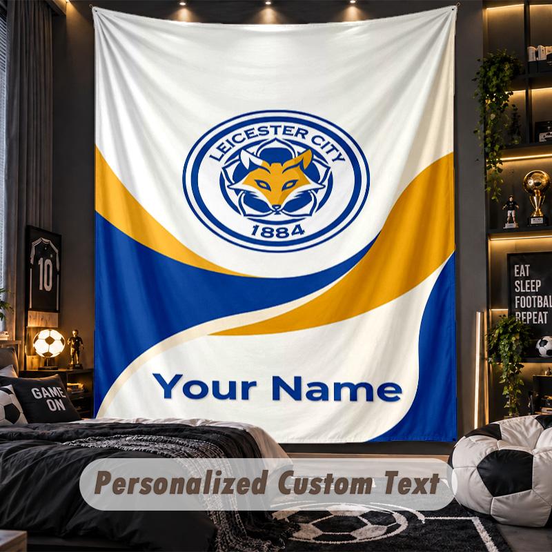 TapestryLeicester City Custom Name Text Personalized Wall Hanging Tapestry Home Wall Decor