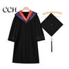 Graduation Ceremony Attire Bachelor Uniform Matte Gown Cap Tassel Set V-Neck Long Sleeve Commencement Outfit Robe And Ceremonies Photo Props Suit