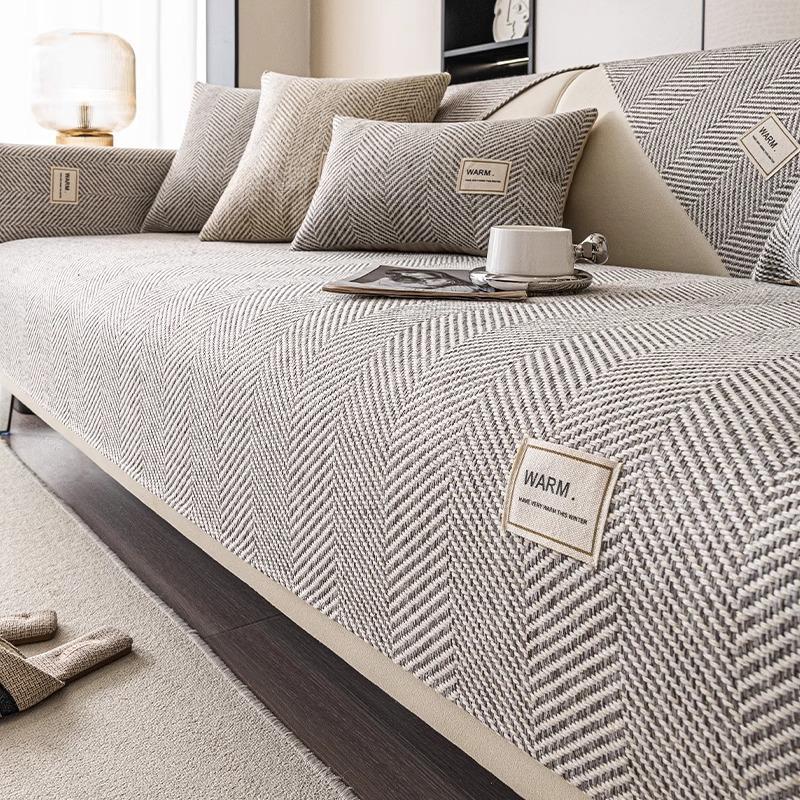 

Высококачественная имитация хлопка и льна подушка для дивана универсальная для всех сезонов 2025 новинка нескользящая льняная подушка для сиденья чехол для дивана чехол для спинки ткань 90*120cm