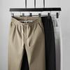 Herren Übergröße Gerades Bein Elastischer Bund Freizeit Hose
