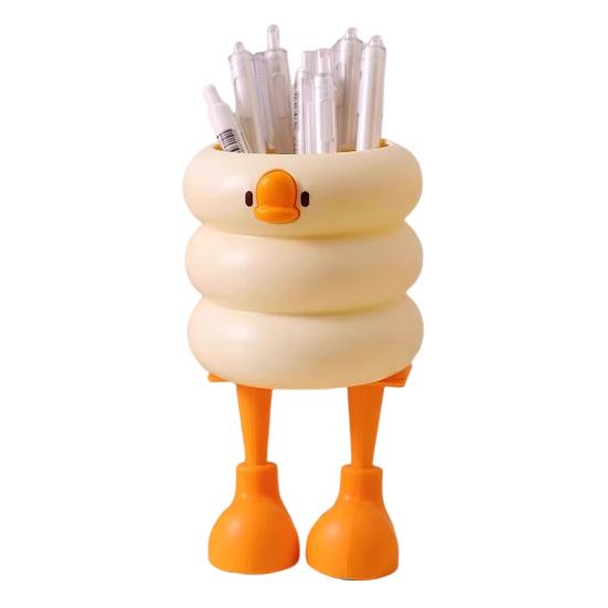 Pen Holder Cartoon Style Ice Cream Duck Shape Pen Organizer Large