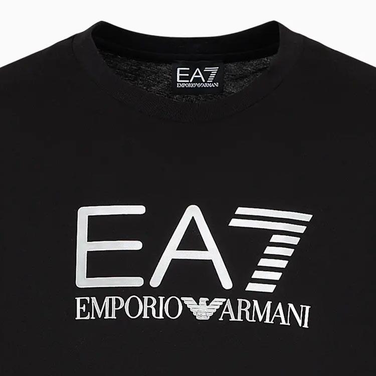 Ea7 EMPORIO ARMANI Logo Lettering Crewneck T Shirt 3DPT71-PJM9Z-1200
