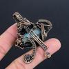 Larimar Pendant Gemstone Jewelry, 999 Copper Wire Wrapped Pendant, Handmade Jewelry Birthstone Pendant, Gift For Him