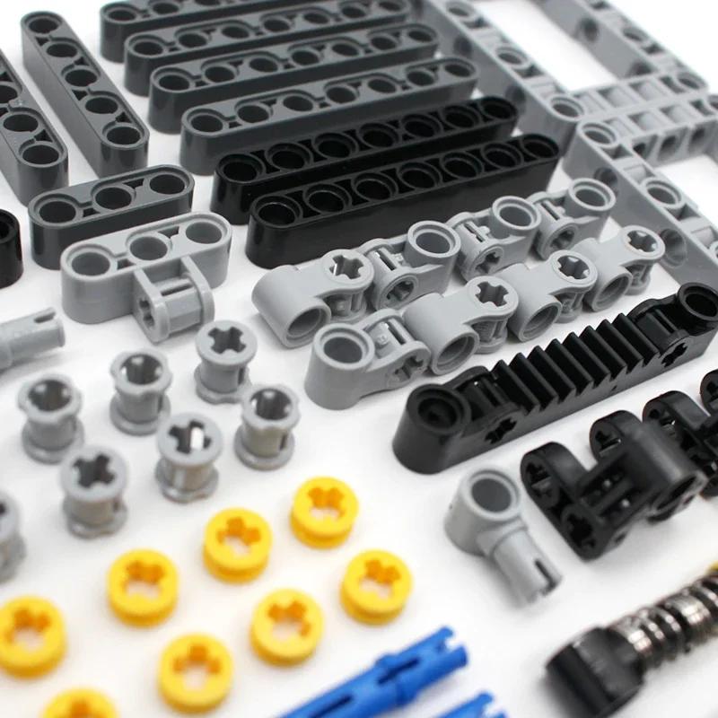 123PCS Suspension Perforated Technology Bricks Parts  Set Beam Pin Arm Hole Modified  MOC Blocks Assembly Toy Mixing Accessories