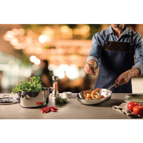 Tramontina 3-Piece Grano Frying Pan Set (20cm/26cm/16cm), Stainless Steel, Triple-Layer, Gas/Induction Compatible, Made in Brazil, Product Number: 651