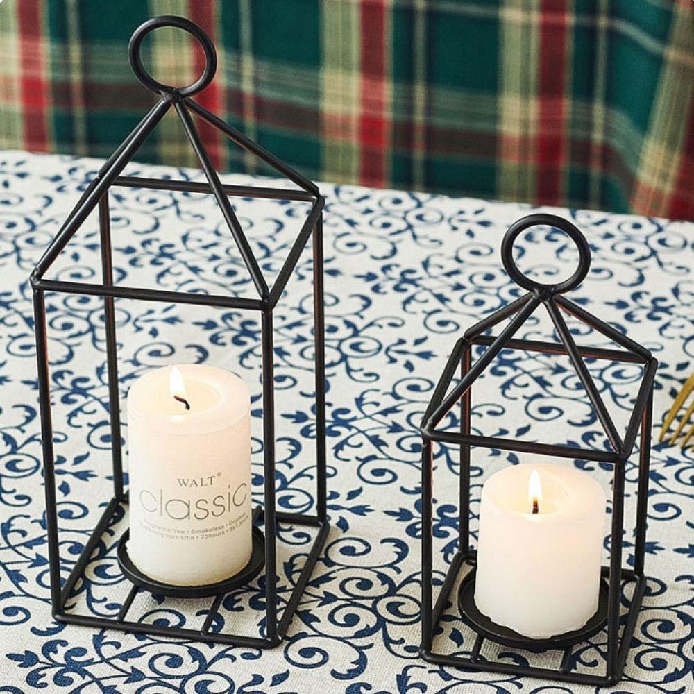 

Железный подсвечник Минималистский подсвечник Настольный орнамент Ремесло Канделябр Гостиная S чёрный