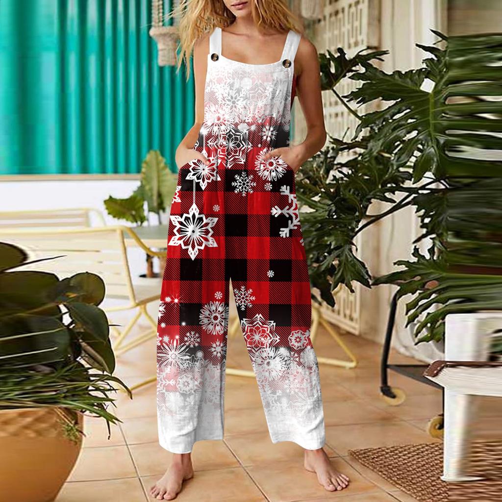 Bayan Casual Tulum Tulumlar Ayarlanabilir Askılar Kolsuz Yaz Cepli Sevimli Rahat Tulum
