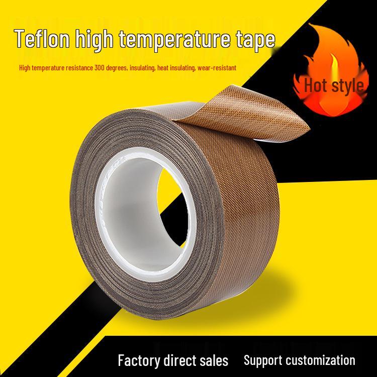 High Temperature Resistant Teflon Tape - Anti-Static, Heat Insulating, Non-Stick Adhesive for Sealing Machines 10mm x 10m x 0.13mm
