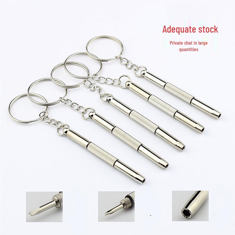 Compact Multi-Tool: Flathead, Phillips, and Hex Screwdriver for Glasses, Remotes, and Watches