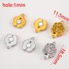 1Set Magnetic Buckle Stainless Steel Round Heart Clasp Flower Connector Bracelet Necklaces Jewelry Making DIY End Converter