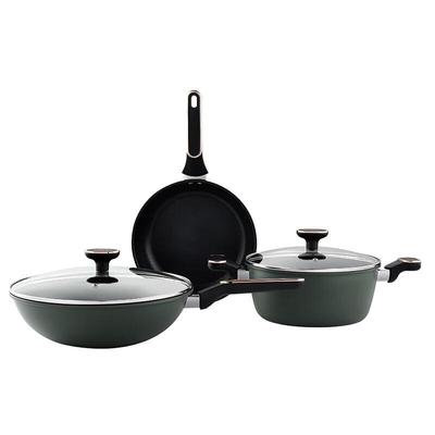 DESLON Langyi 3-Piece Fine Iron Non-Stick Cookware Set