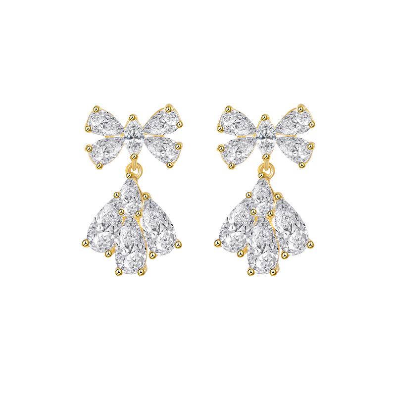 Shining Pearl Copper Alloy Earrings: Light Luxury, High-End Gold-Plated with Strong Color Retention