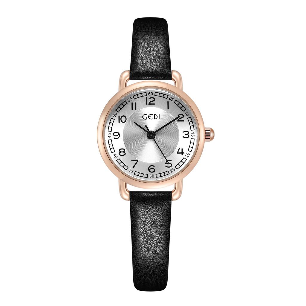 Orologio da Donna al Quarzo Stile Vintage Gadi con Cinturino in Pelle Impermeabile per Appassionati di Moda