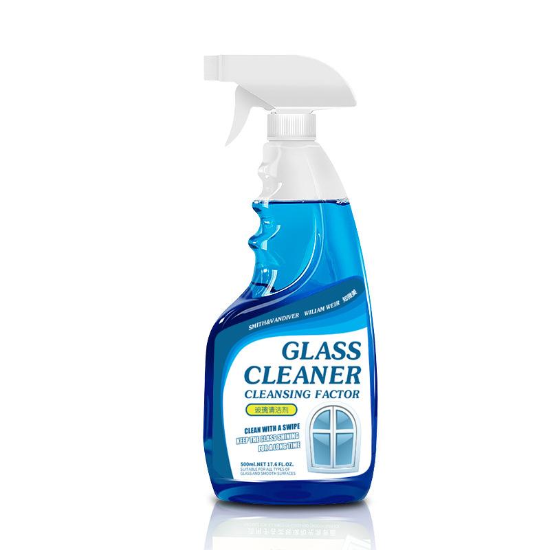 500ml Glass Cleaner Glass Oil Film Remover Living Shower Glass Cleaner Spray Powerful Car Bathroom Glass Descaling Solution