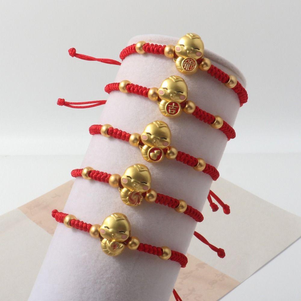 New Year Snake Year Bracelet Hand Rope Fortune Bracelet Unique Lucky Red Rope  Decoration