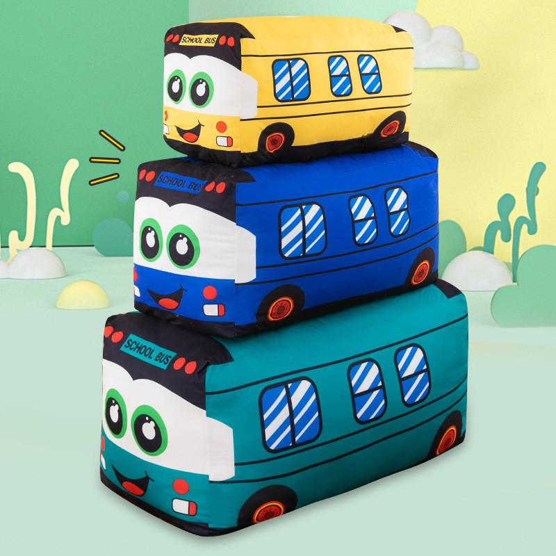 Plush Toy Minibus Doll Throw Pillow Room Decorated With Childrens Birthday Gift