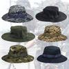 Sun Hat Snap Closure Wide Brim Multipurpose Camouflage Bucket Boonie Hat for Hunting