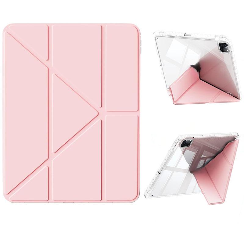 

For IPad Protective Case, Y-Fold Air 11 Tablet Cover, Acrylic Deformable Pen Slot, Flip Cover With Sleep Function IP mini6-7 -8.3in24 рожевий