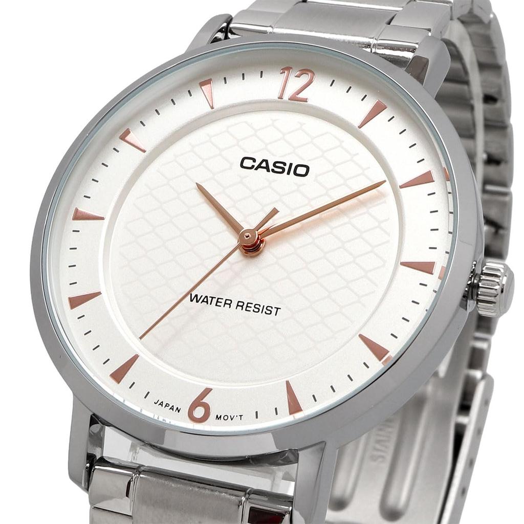 Casio Analog Quartz Watch White Metal Band Overseas Model [Casio] Women's LTP-VT04D-7A [Used]