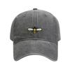 Little Bee Pattern Embroidery Washed Baseball Cap Versatile Fashion Dad Hat Adjustable Sun Protection Sports Cap Cap