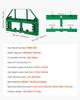 Skid Steer Pallet Frame, 1814 Kg Rated Load Capacity, 115 Cm Pallet Fork Frame Attachments with 50.8 Mm Hitch Receiver & Spear Sleeves, Fit for John