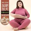 Winter New Men's Warm Underwear Women's Fat Increase Plush Thickened Lamb Fleece Round Neck Set Autumn Clothes Autumn Pants