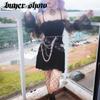 Goth Dark Mesh Vintage Gothic sukienki Egirl 2021 estetyczny przezroczysty pasek plisowana sukienka Chic Punk Hip Hop Grunge Emo Y2K Chic