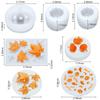 WTEMPO Pumpkin Silicone Molds Halloween Resin Molds Thanksgiving Candle Epoxy Maple Molds Mixed Ghost Mold for Fall DIY Craft Making Decor Supplies