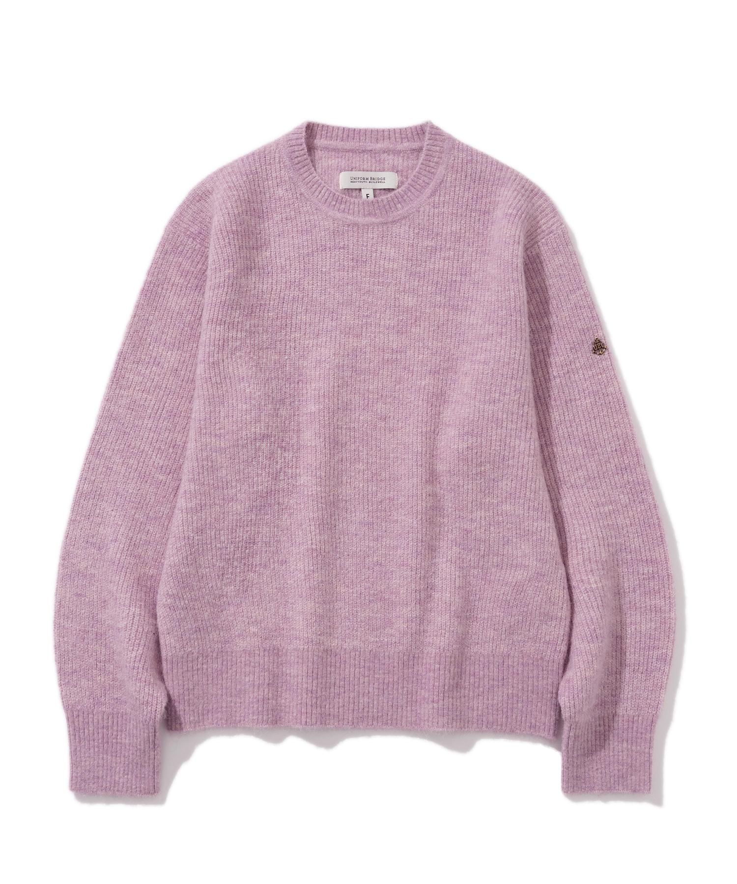 Uniform Bridge Alpaca Crew Neck Knit(Women) Pink Free