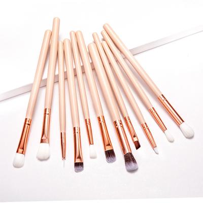 Göz Farı Fırça Seti Profesyonel 12 adet Makyaj Fırçaları Kaş Eyeliner Dudak Fırçası Makyaj Kozmetik Güzellik Araçları