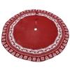 Knitted Christmas Tree Skirt Reusable Xmas Tree Stand Mat Floor Protector Home Party DecorationRed