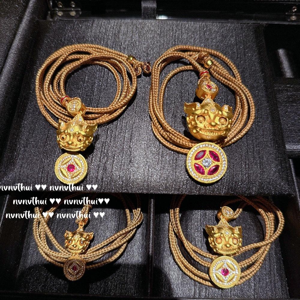 Ancient Gold, Chiseled Pixiu Ancient Coin Gemstone Necklace, New Chinese Style, Gilt Pixiu Red Corundum Zircon Necklace